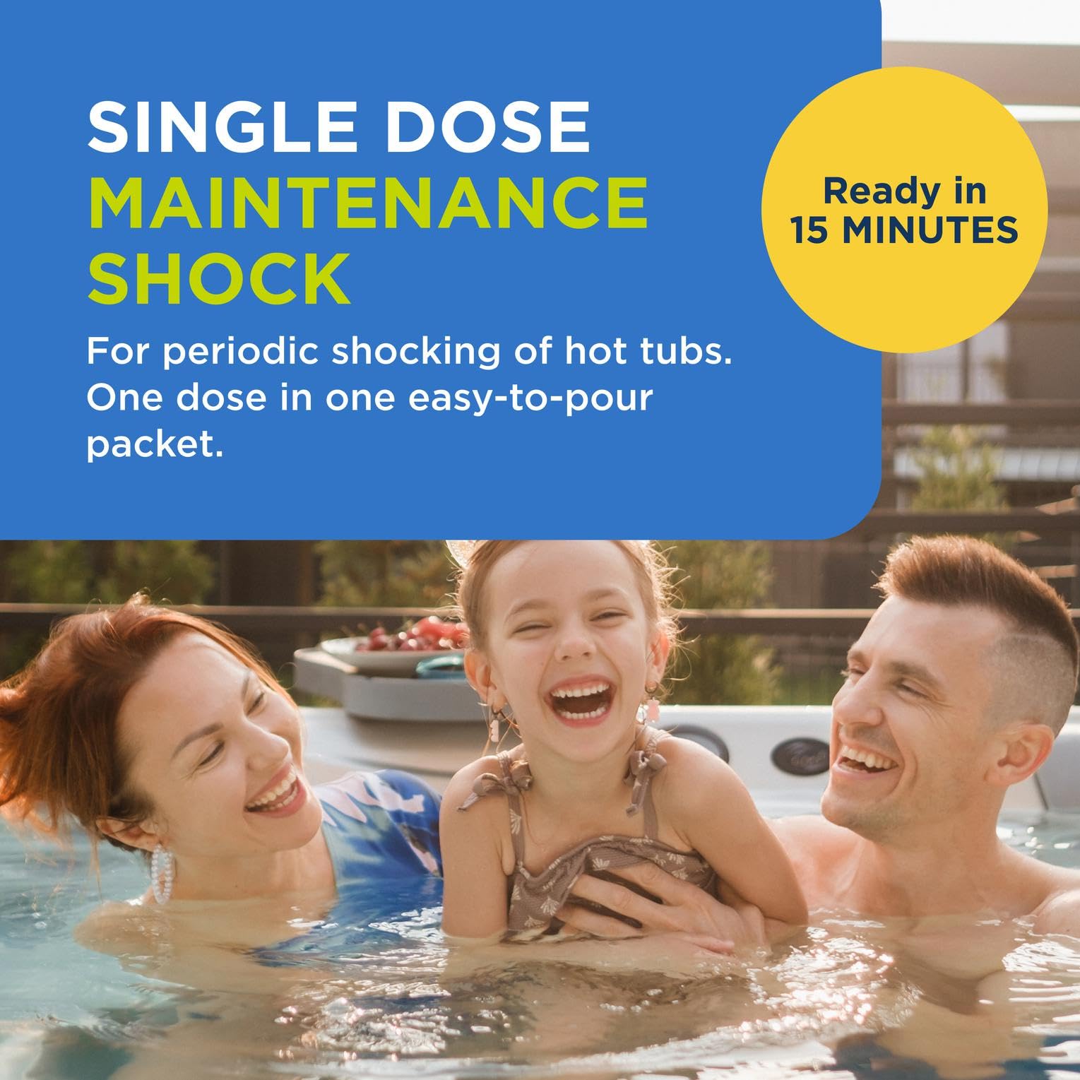 Crystal-clear water appearance after using FROG Maintain in a hot tub.