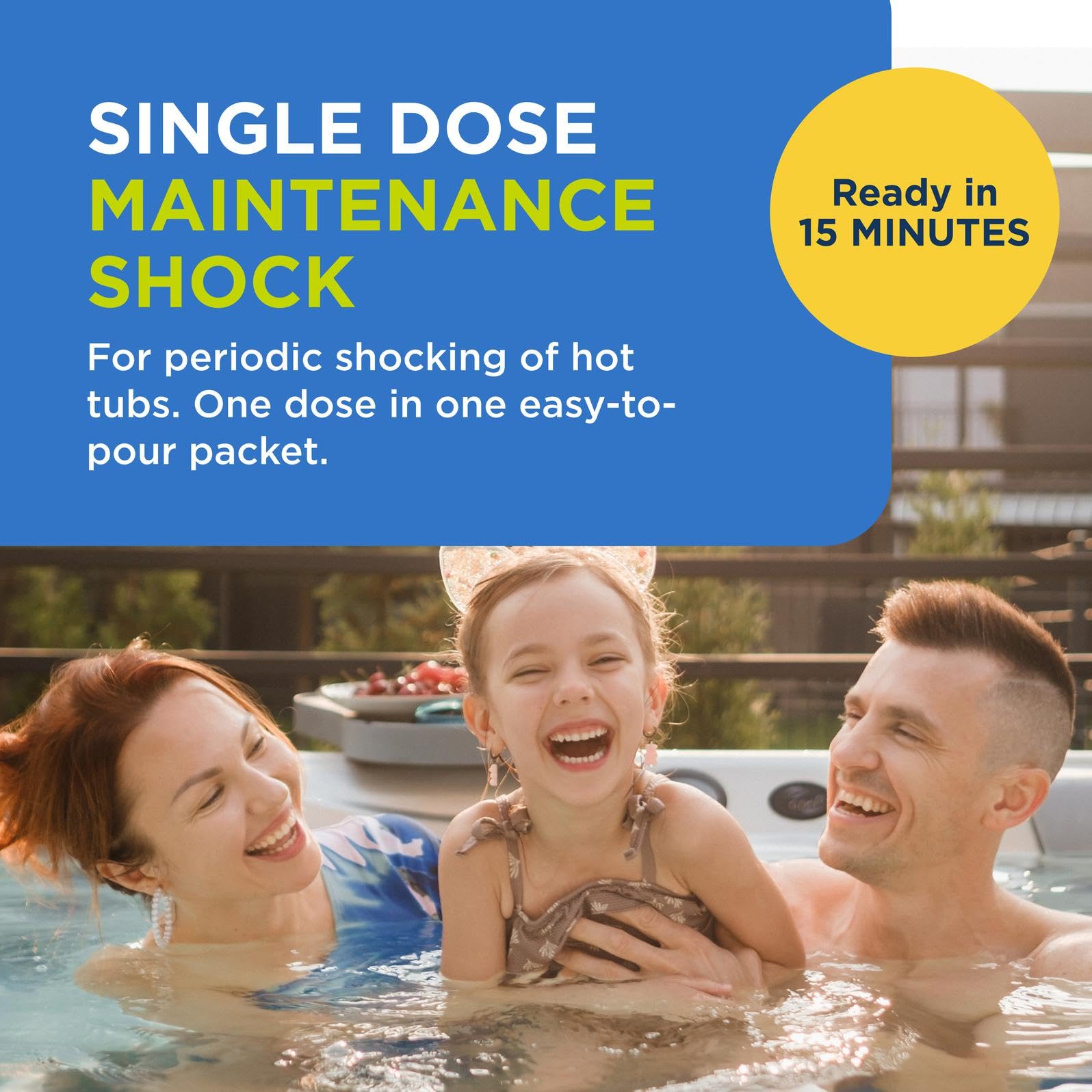 Pouring FROG Maintain into hot tub water for simple maintenance