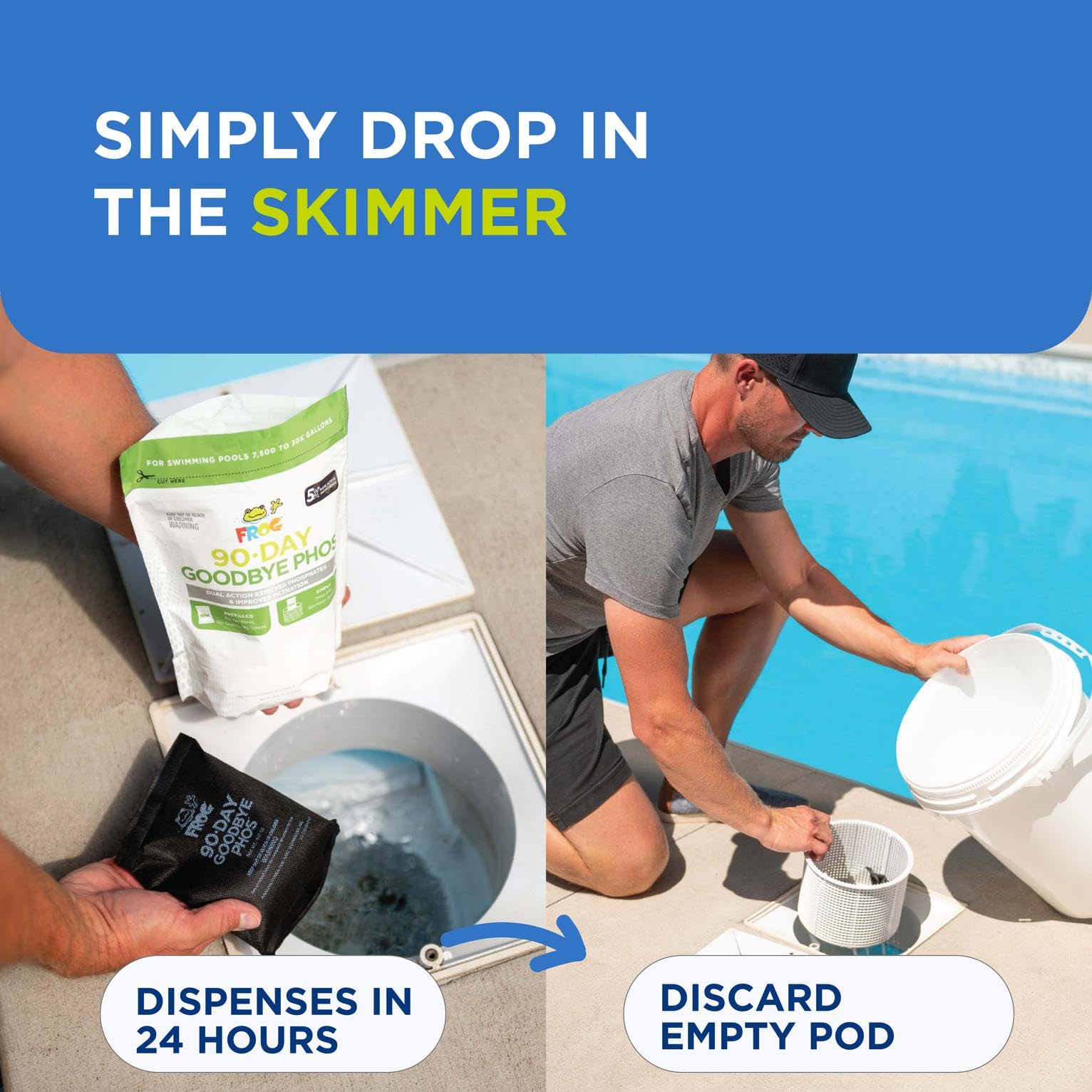 FROG no-guess phosphate remover eliminates measuring.