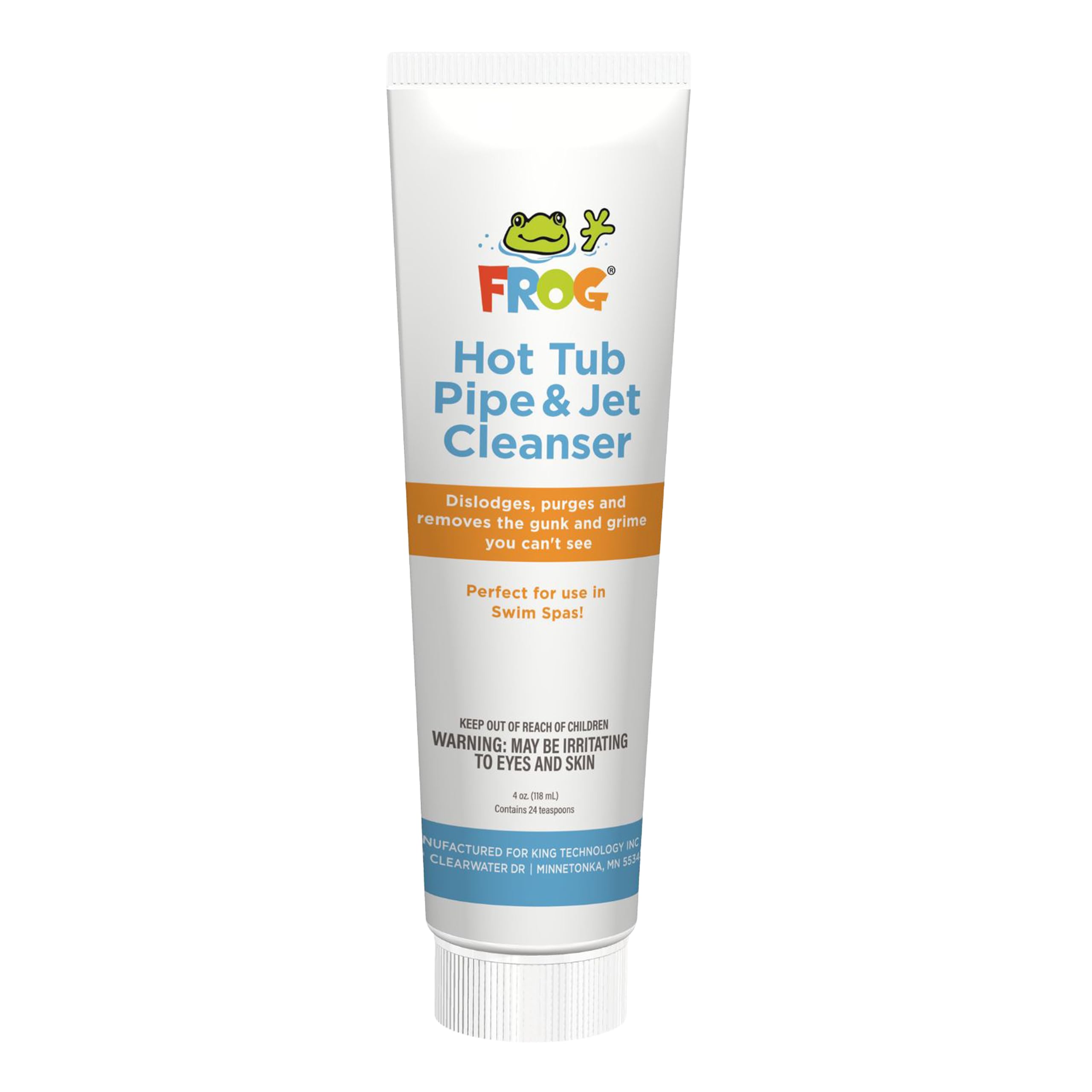 FROG pipe cleanser gel applied to spa jets for deep plumbing cleaning