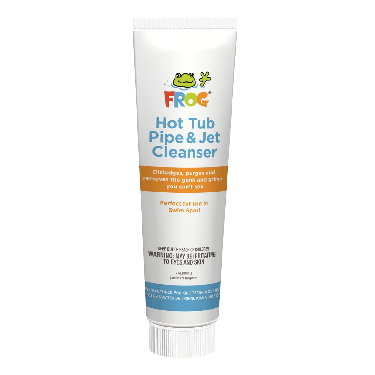 FROG pipe cleanser gel applied to spa jets for deep plumbing cleaning