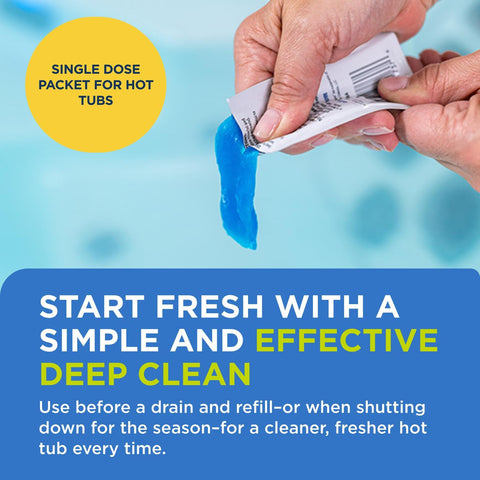 FROG Pipe & Jet Cleanser in-use cleans jets and plumbing for smoother hot tub performance