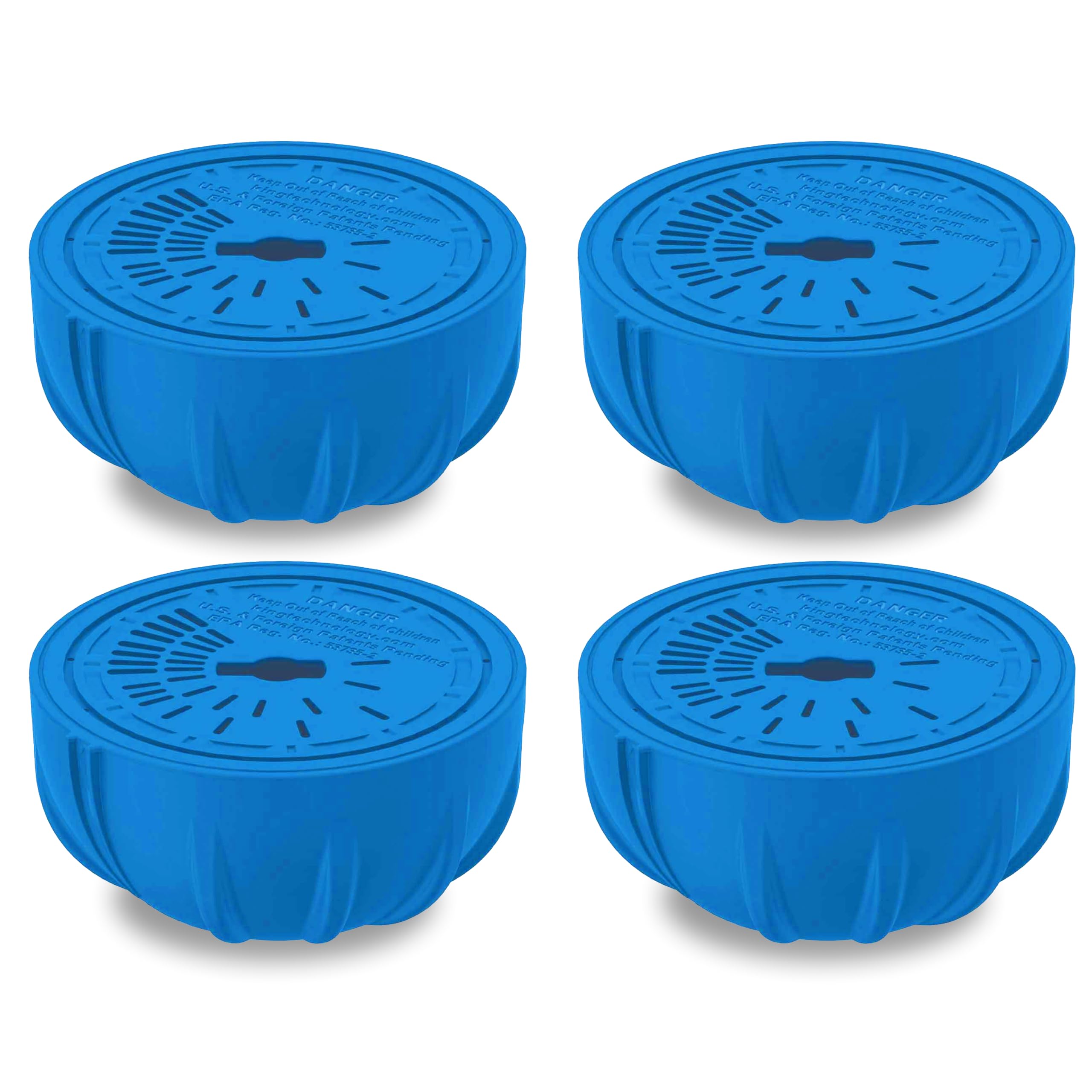 FROG replacement chlorine cartridges 4-pack offer easy handling for pools up to 5,000 gallons.