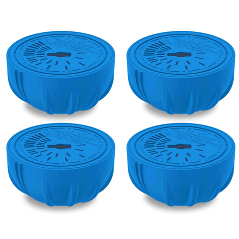 FROG replacement chlorine cartridges 4-pack offer easy handling for pools up to 5,000 gallons.