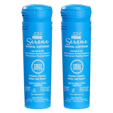 FROG Serene mineral cartridge 2-pack for quick hot tub maintenance