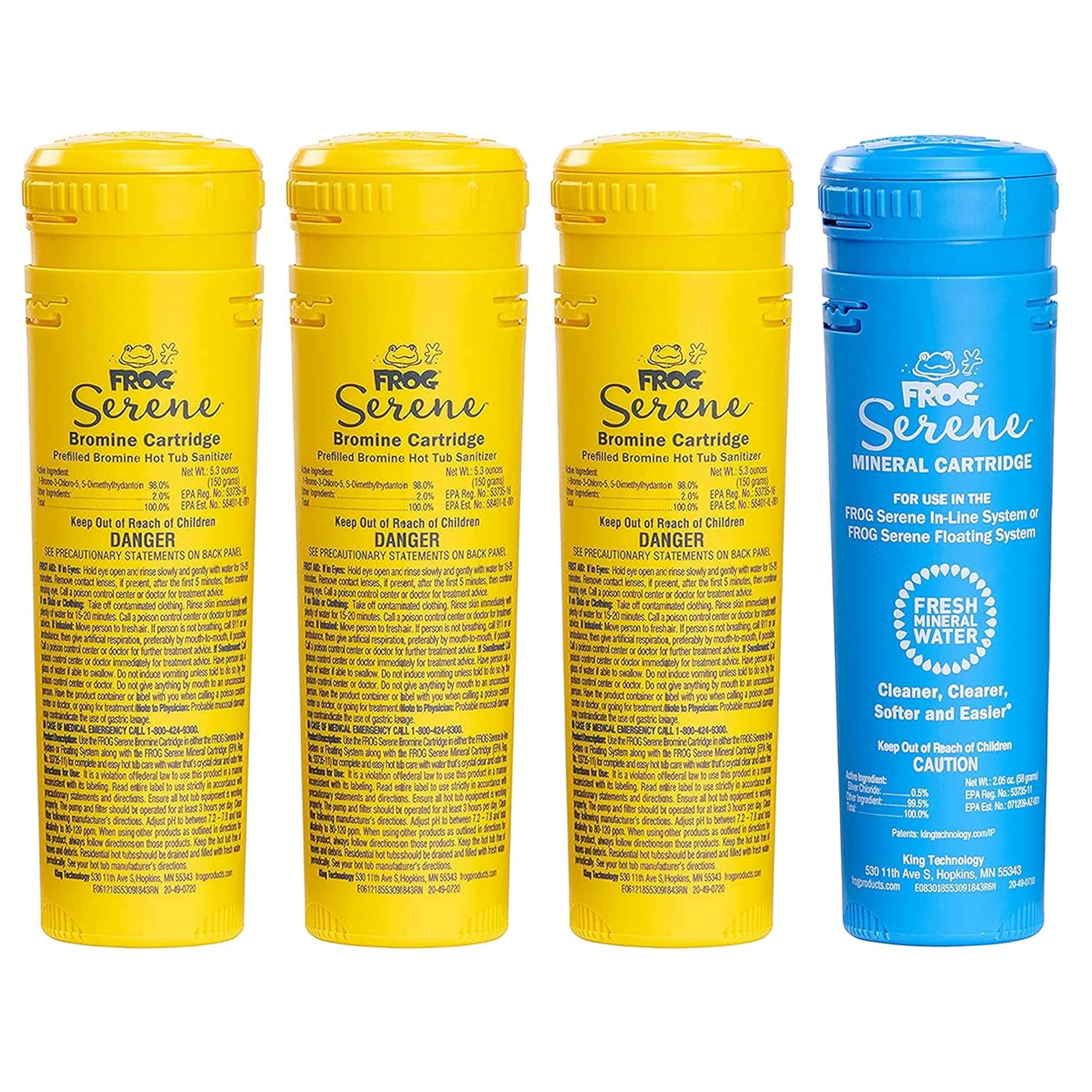 FROG Serene mineral cartridge detail for silky water and easy maintenance.