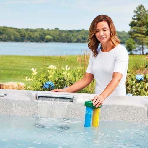 FROG Serene soft-water effect on skin and tub surfaces.