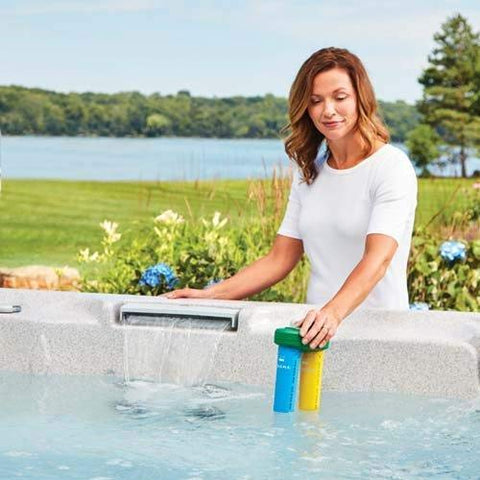 FROG Serene soft-water effect on skin and tub surfaces.