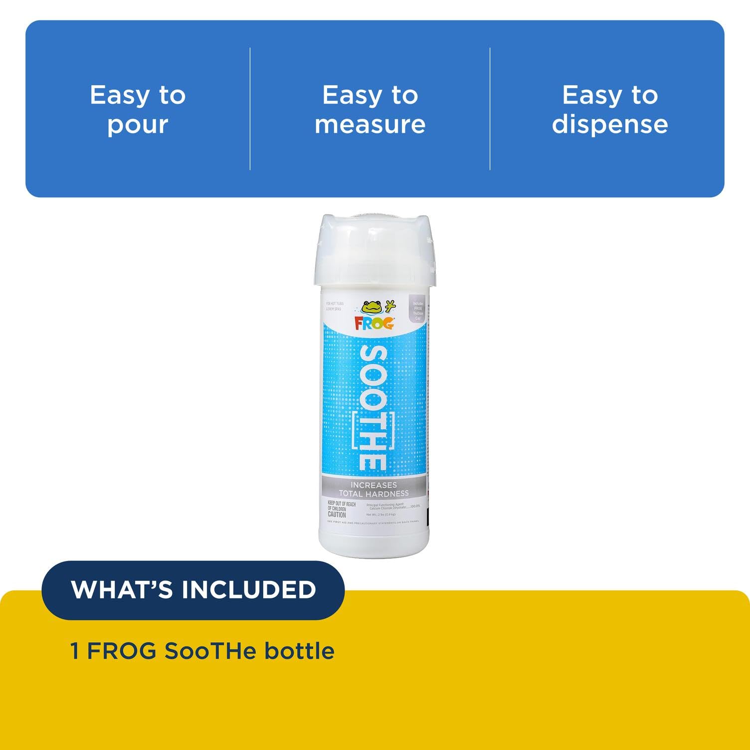 FROG Soothe measuring cap with clear instructions