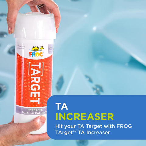 FROG Target works with chlorine, bromine, or salt sanitizers.