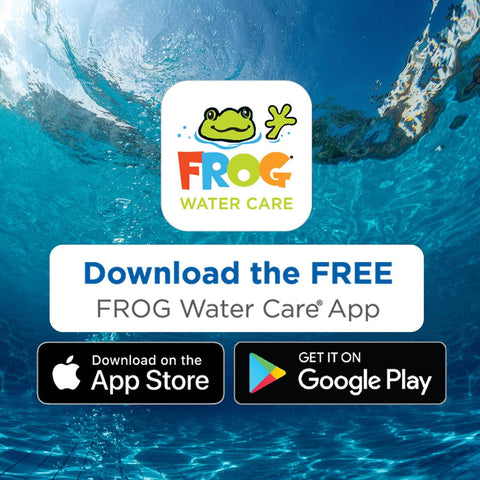 FROG water care expertise logo highlighting 25 years in water safety.