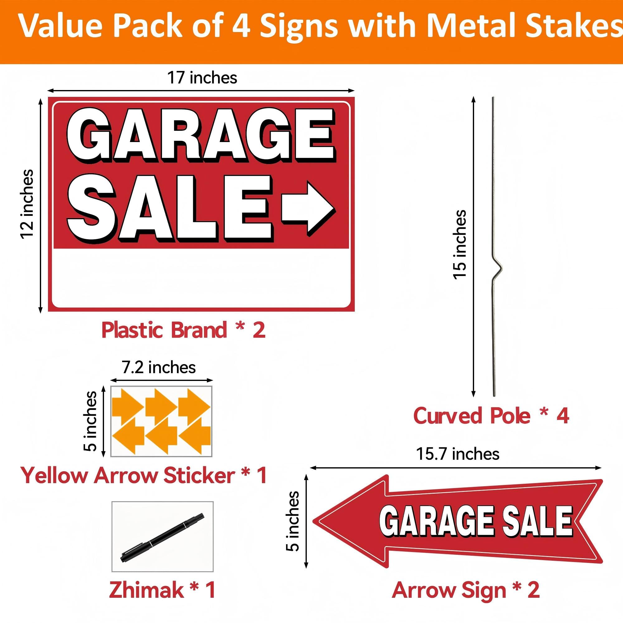 Frohllia bright red sign with arrow stickers guides customers efficiently