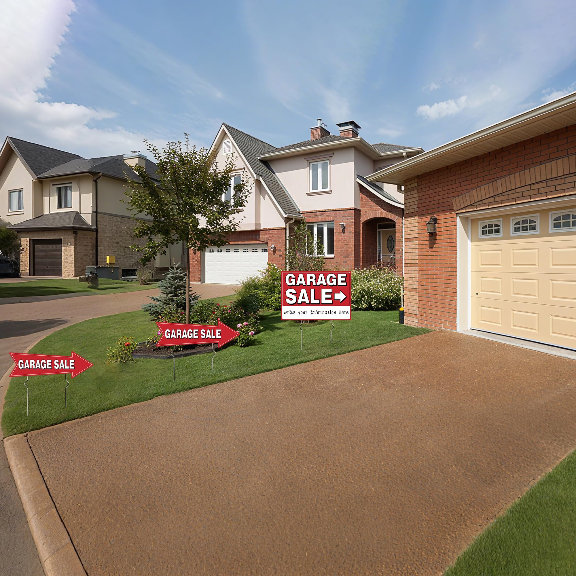 Frohllia direction arrows included help attendees find your sale