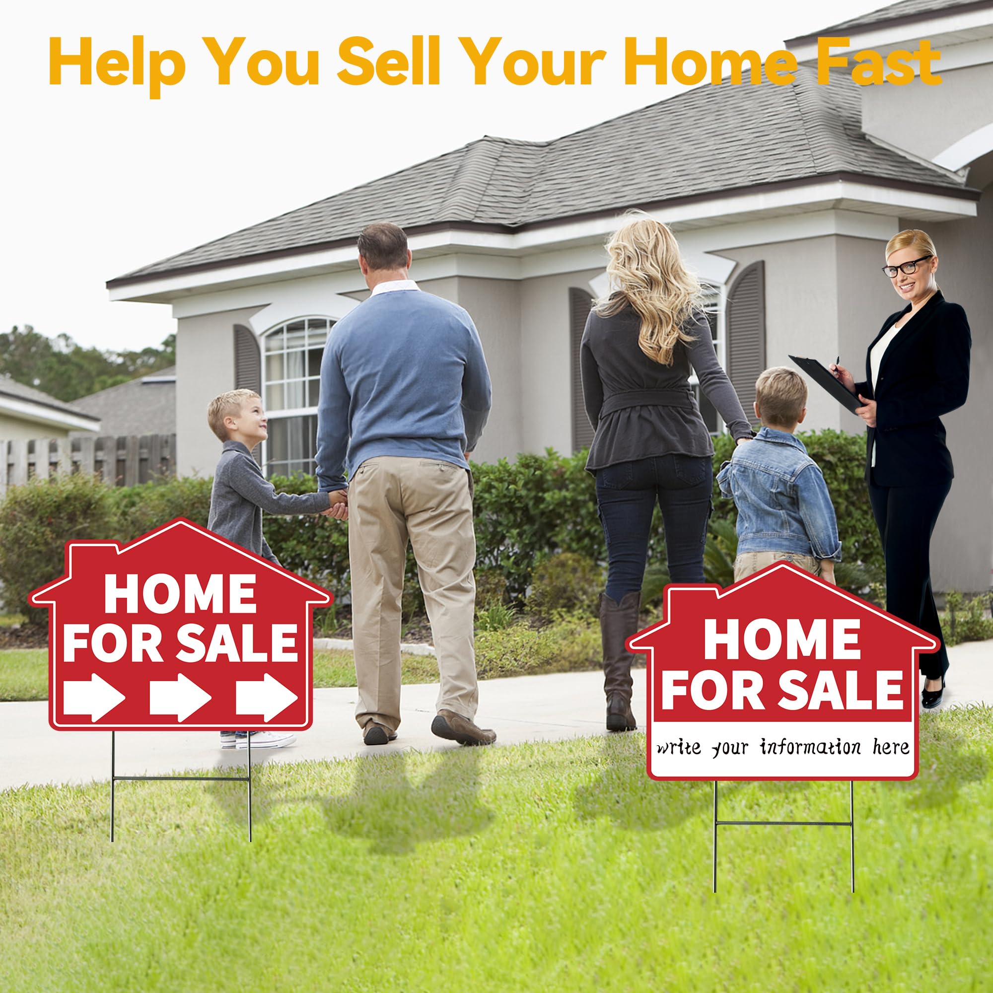 Frohllia driveway sign setup illustrates strong street presence.