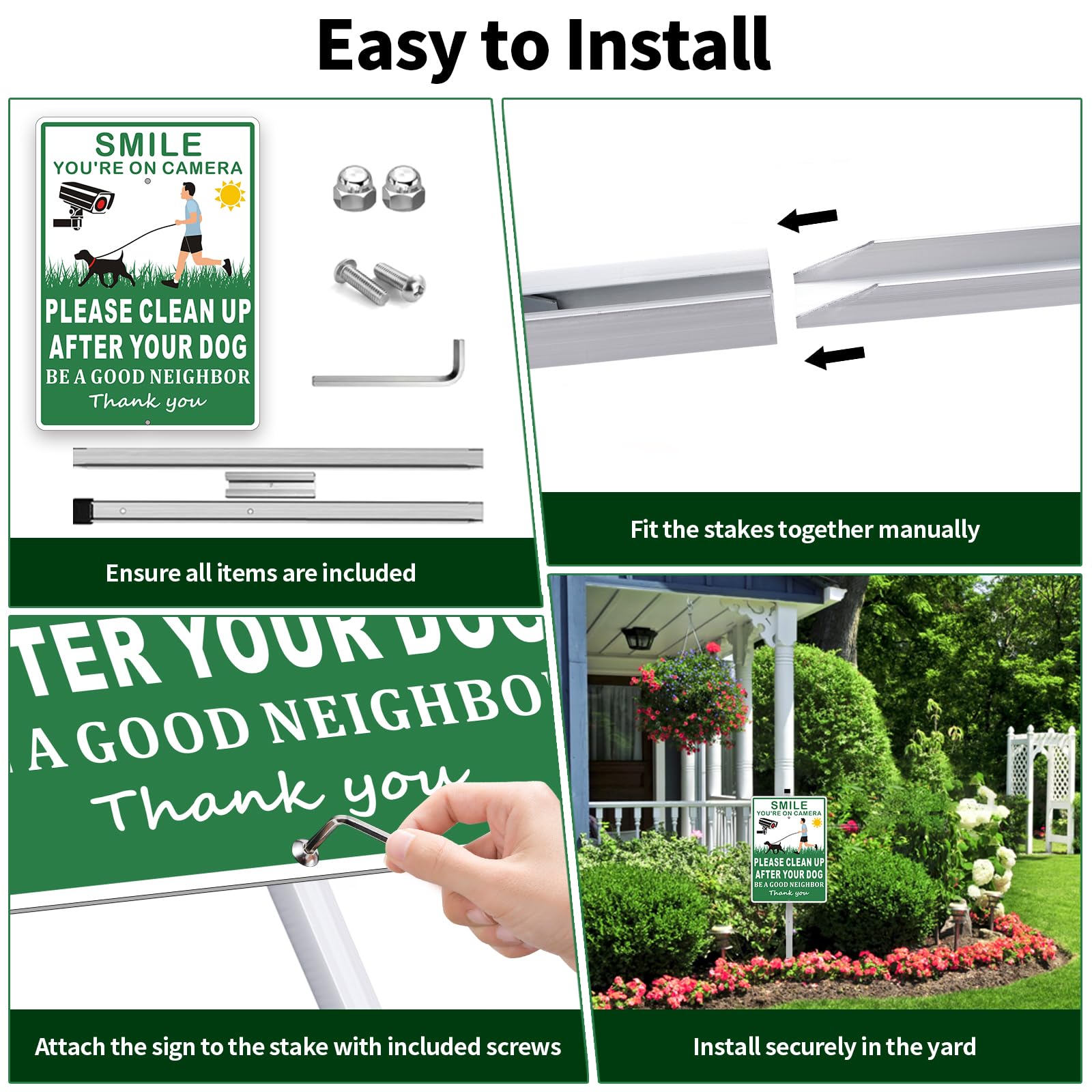 Frohllia easy-install with built-in stake for quick setup in lawns or parks.
