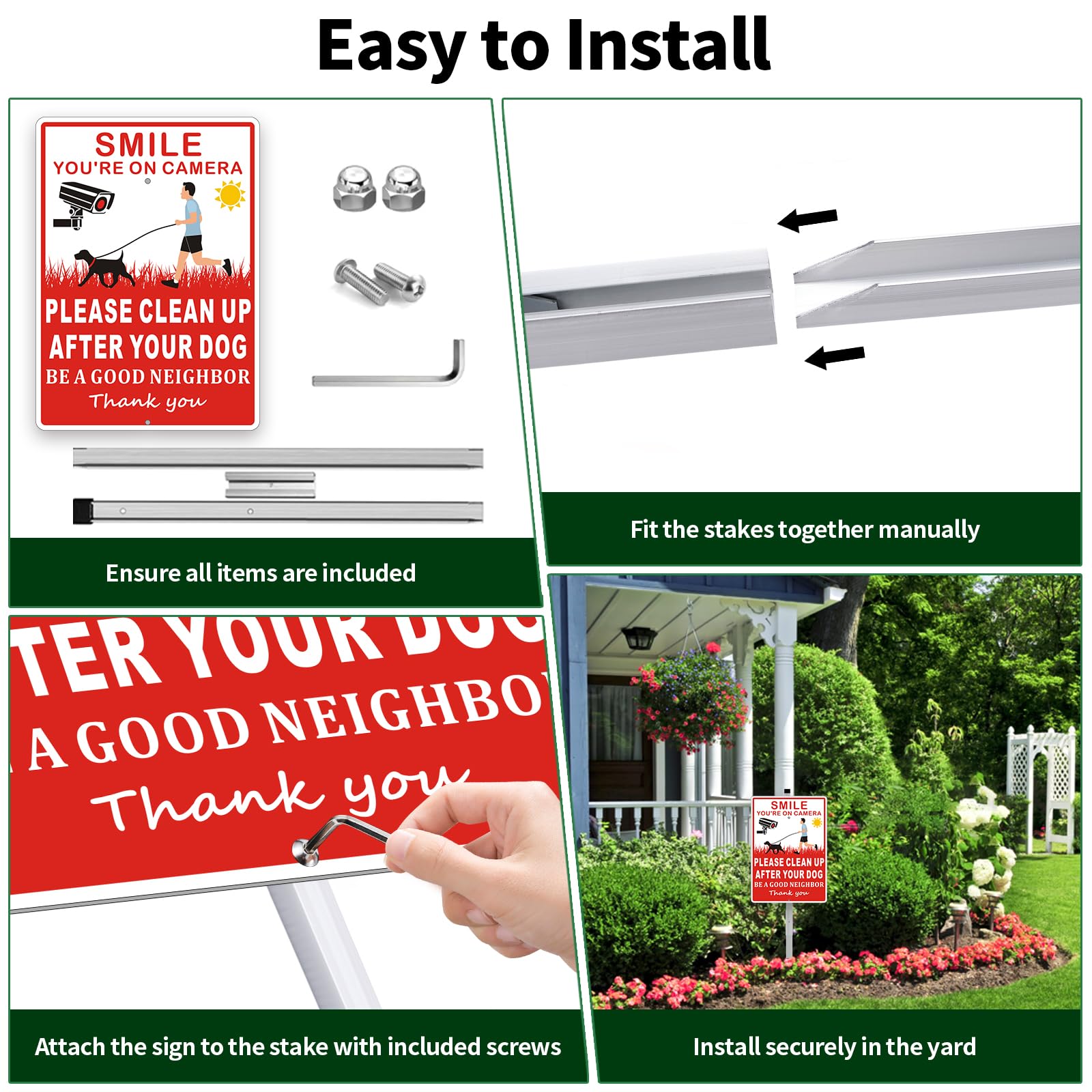 Frohllia red sign with bright reflective lettering stands out for quick notice.