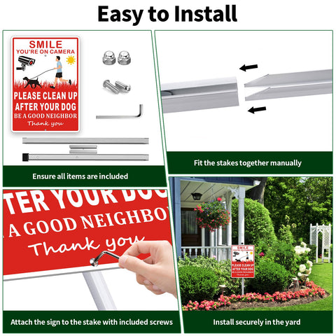 Frohllia red sign with bright reflective lettering stands out for quick notice.