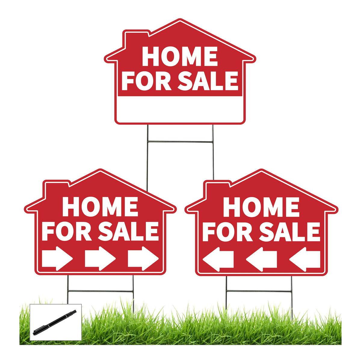 Frohllia 17x12 home-for-sale sign front view for high visibility.