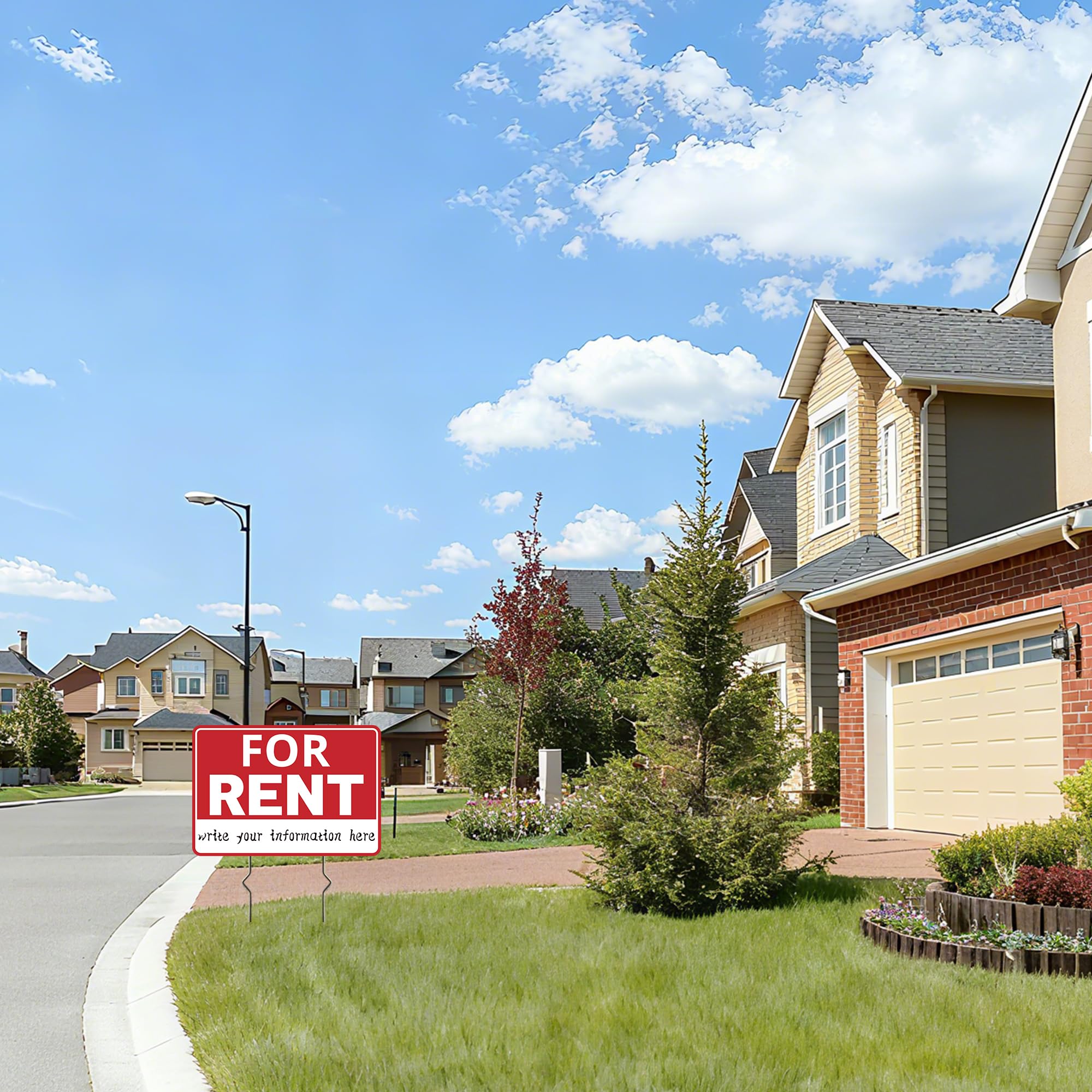 Frohllia multi-property rent signs for apartments or houses.