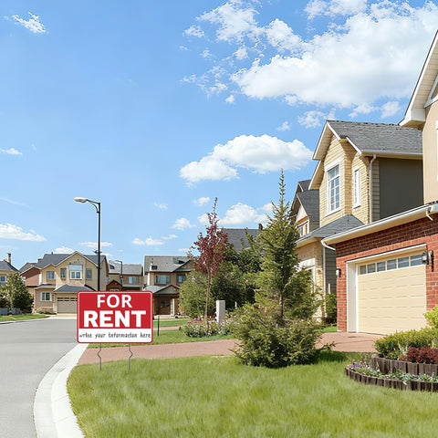 Frohllia multi-property rent signs for apartments or houses.