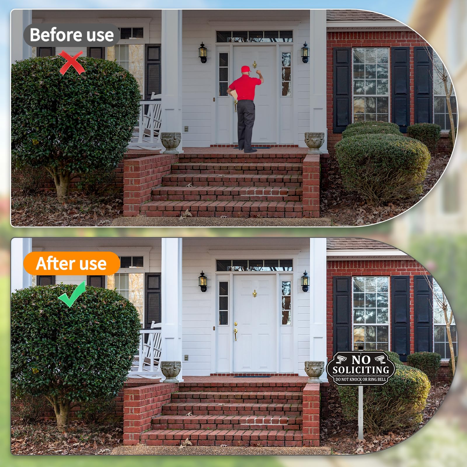 Frohllia no soliciting sign usable in garden, yard, or doorstep