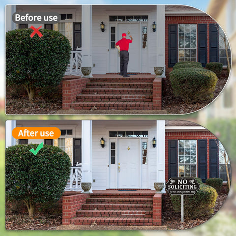 Frohllia no soliciting sign usable in garden, yard, or doorstep