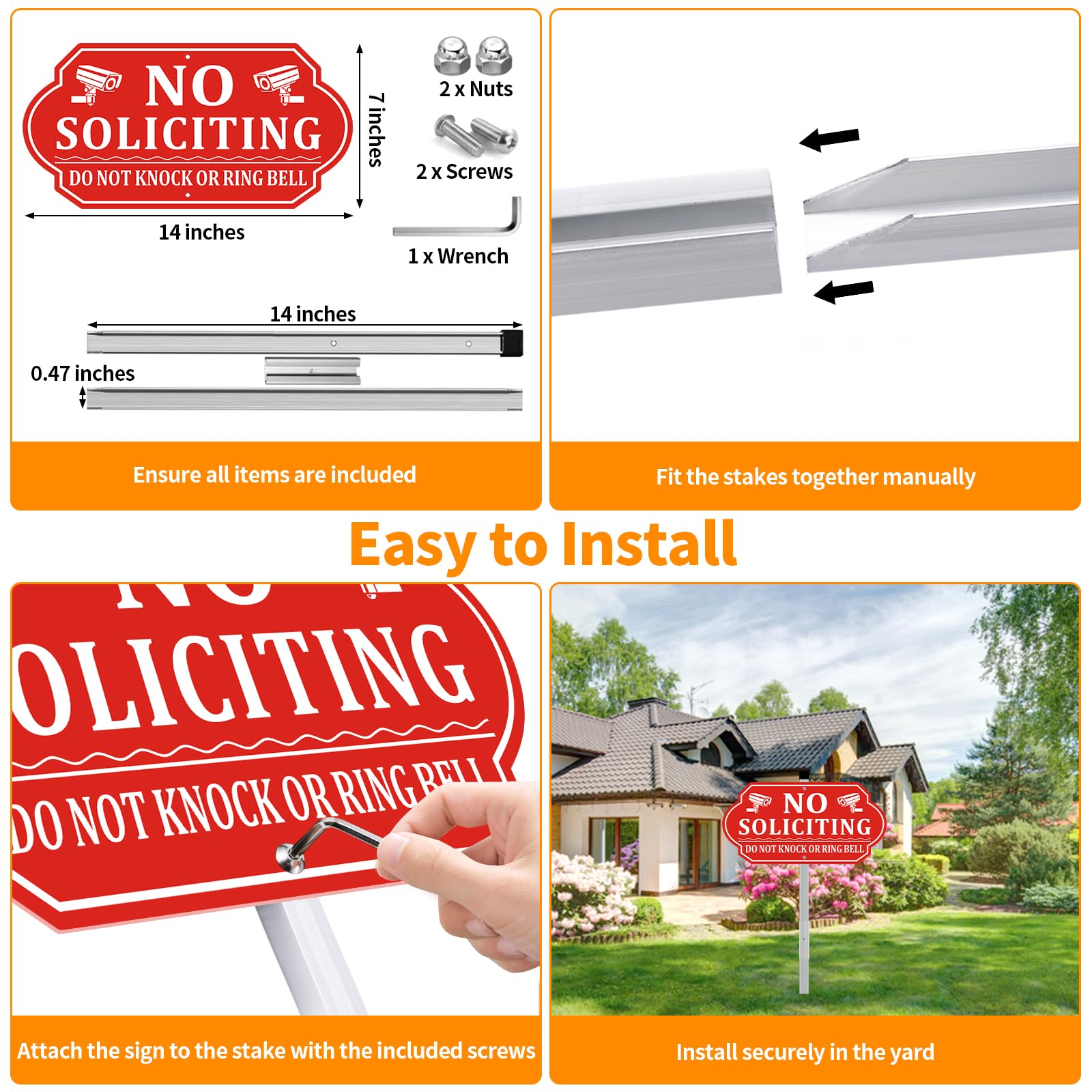 Frohllia red-contrast sign offers high visibility for storefronts and homes.