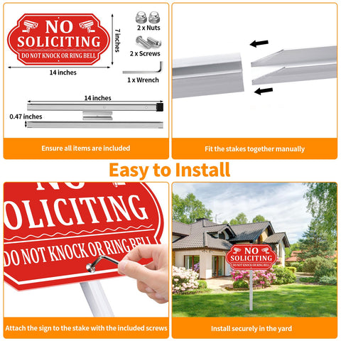 Frohllia red-contrast sign offers high visibility for storefronts and homes.