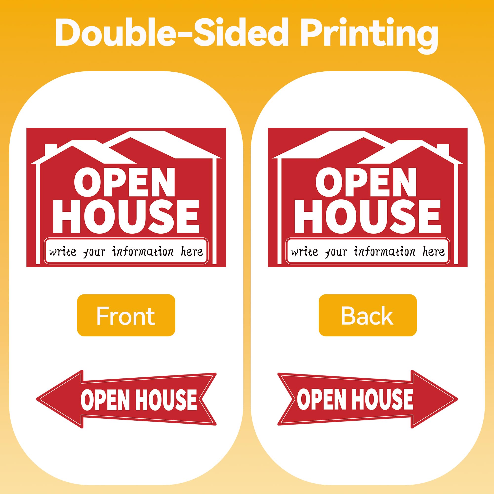 Frohllia directional arrow sign helps guide traffic to your listing with clear directions.