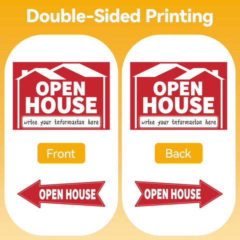 Frohllia directional arrow sign helps guide traffic to your listing with clear directions.