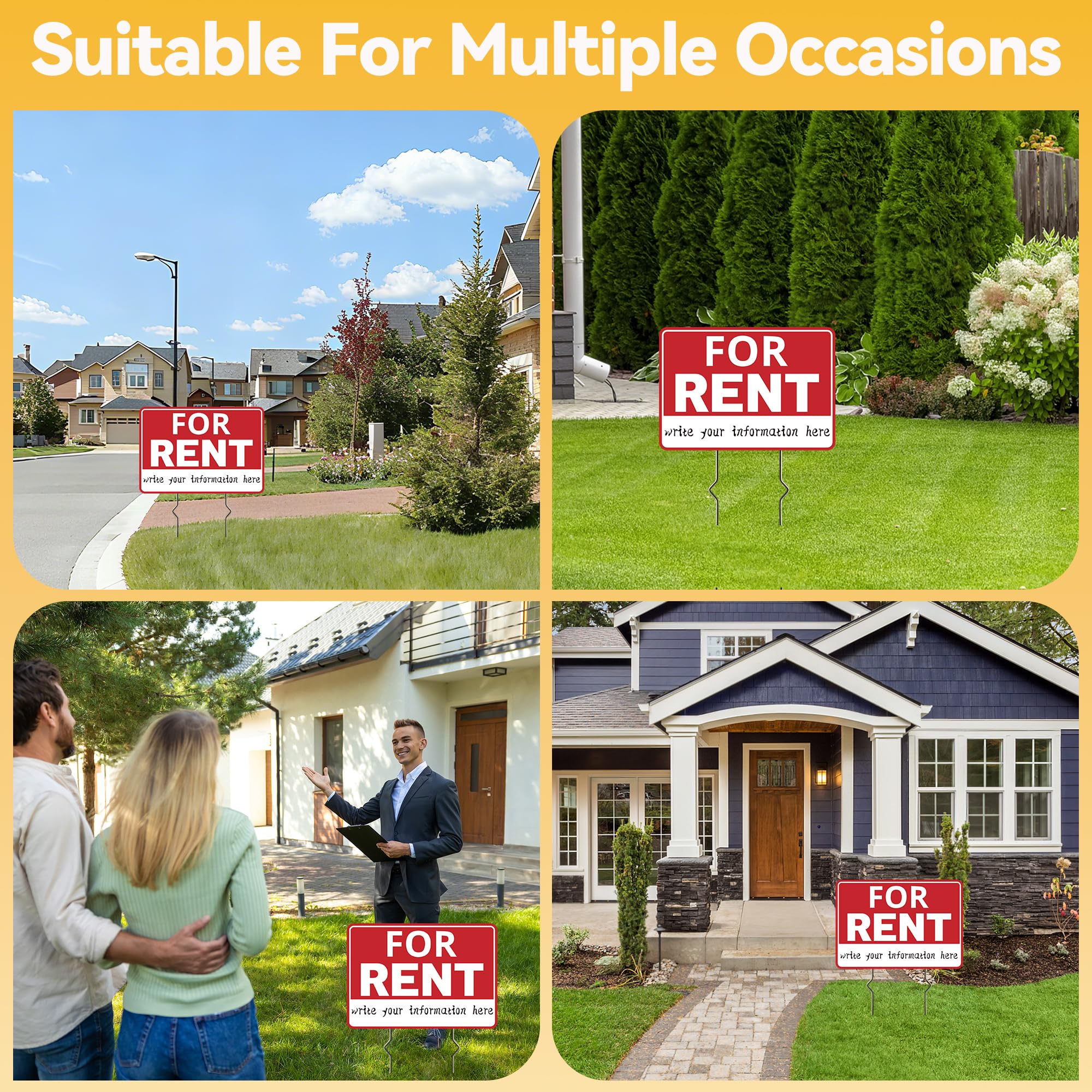 Frohllia reusable rental signs fit multiple properties.