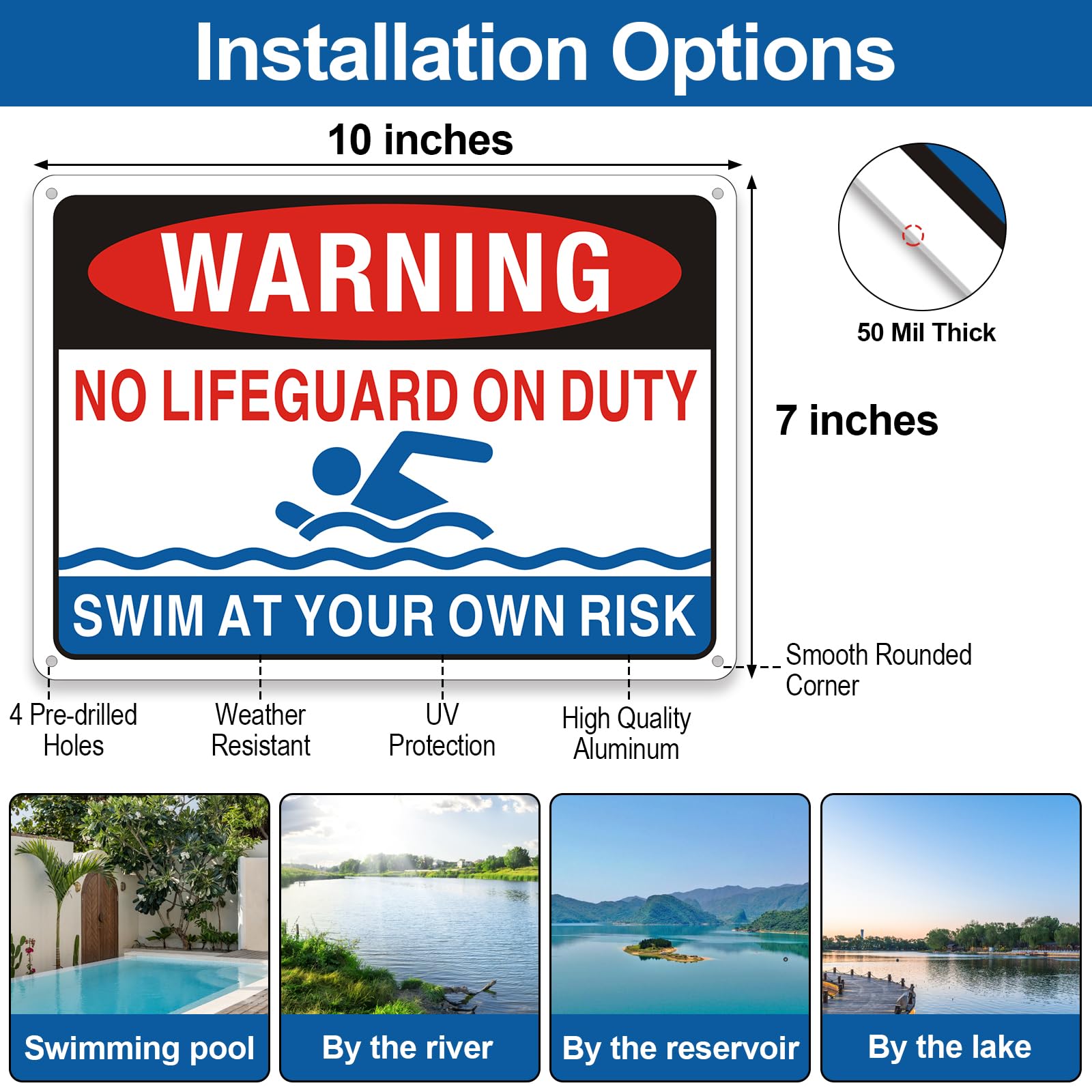 Frohllia sign with four holes for simple installation