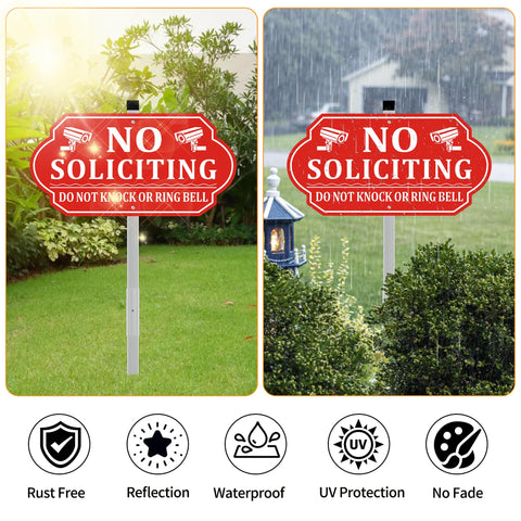 Frohllia installation-friendly sign fits grass or soil with 28-inch stake.