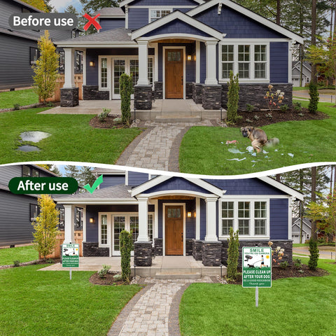 Frohllia yard-wide signage in action at a residential yard setup.