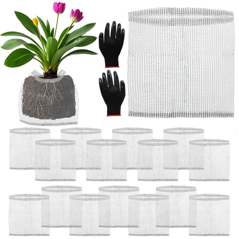 Froidesente root guard basket 3-gallon mesh protecting plant roots from pests.