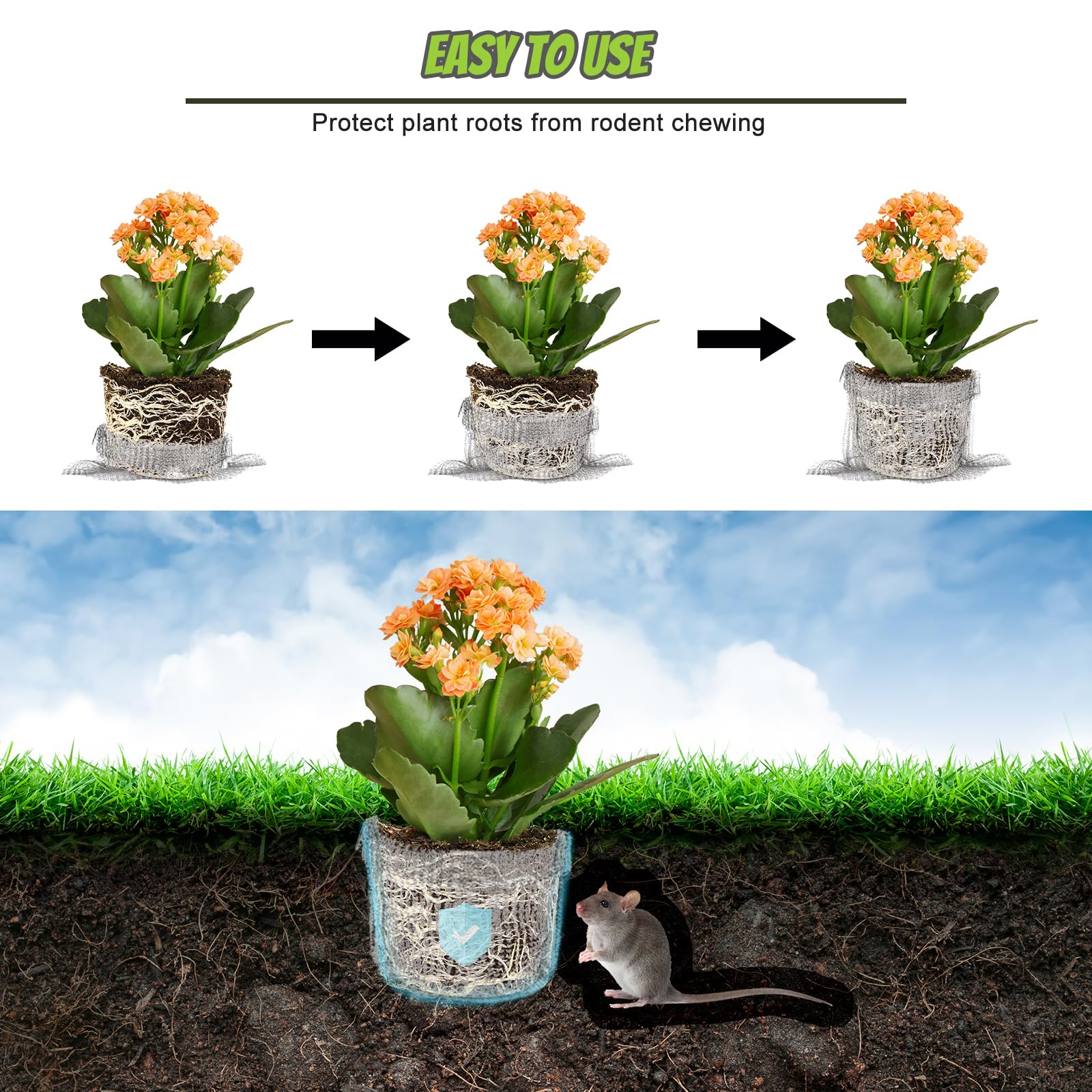 Froidesente 3 gallon root guard basket supports tubers and bulbs beneath soil