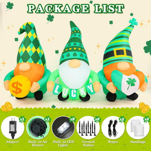 Frojuly inflatable with bright LEDs lights up nighttime lawn decor