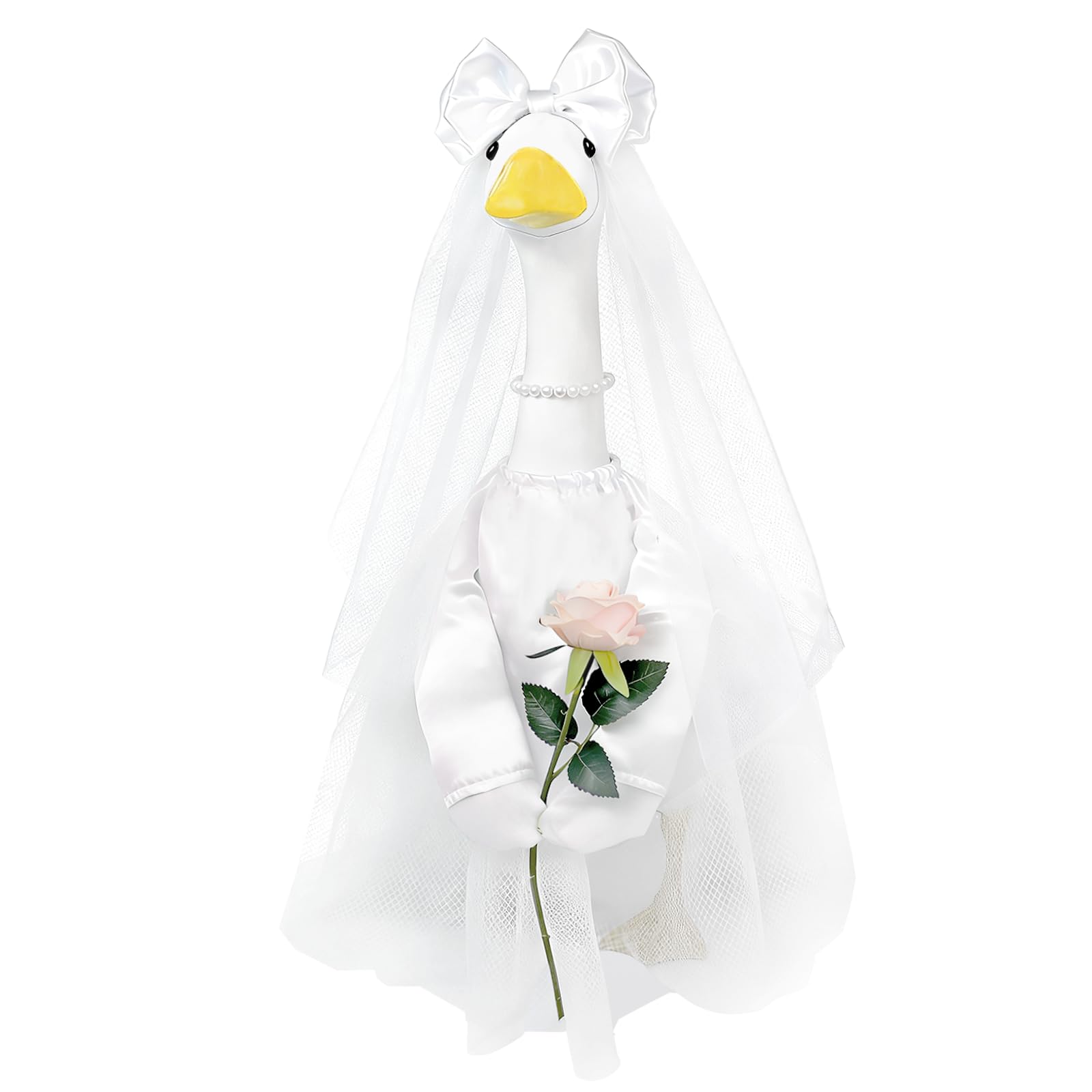 Froklic bride goose outfits complete set for elegant yard decor