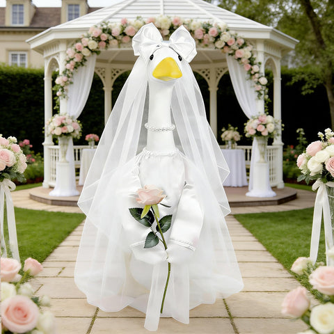Froklic goose wedding dress with bouquet detail for charm