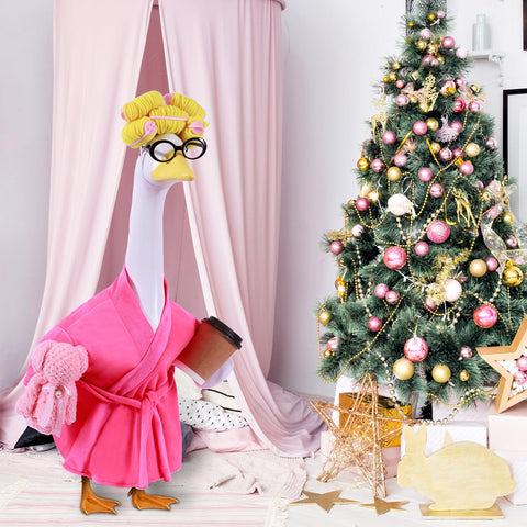 Froklic Lady Porch Goose Outfit coffee cup accessory - adds playful realism for outdoor displays.