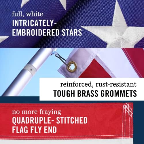 Front Line Flags quadruple-stitched fly hem boosts tear resistance