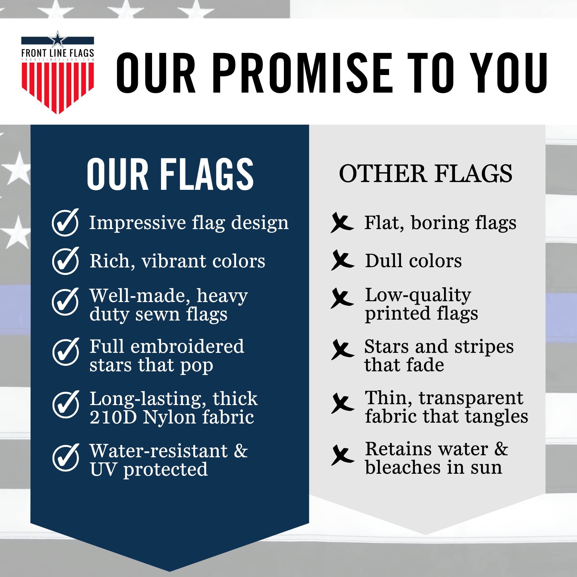 Front Line Flags vehicle-mount friendly flag for trucks and boats
