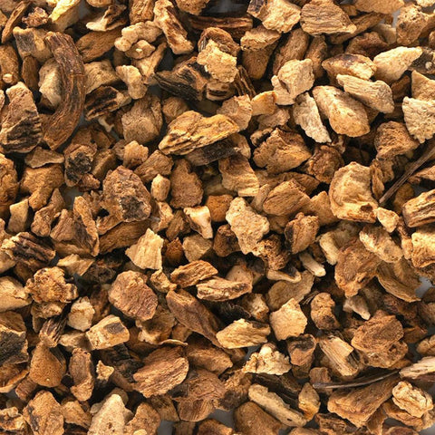 Gentian Root in a 1lb bulk bag by Frontier Co-op, pure and kosher-certified.