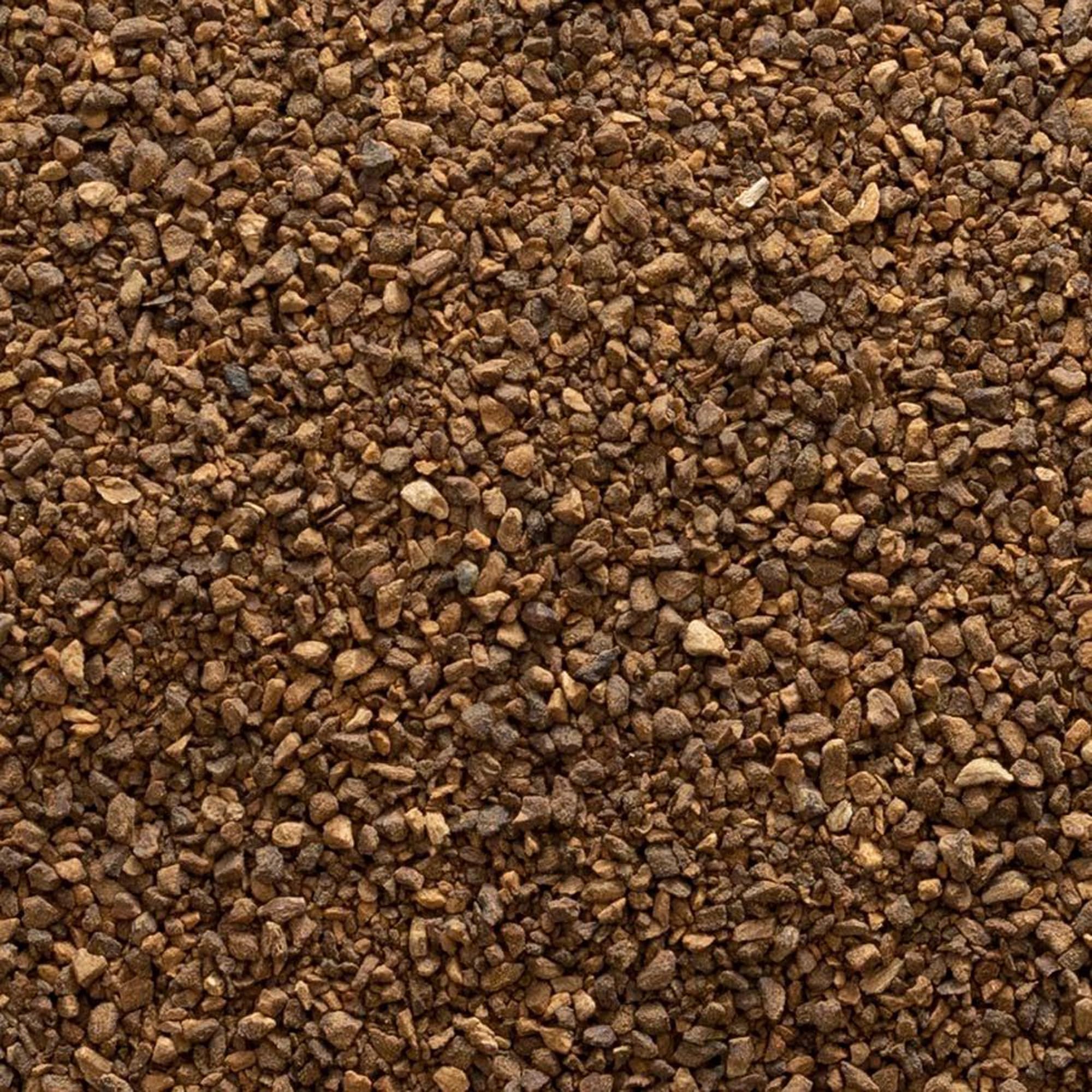 Frontier Co-op roasted dandelion granules ready for tea brewing.