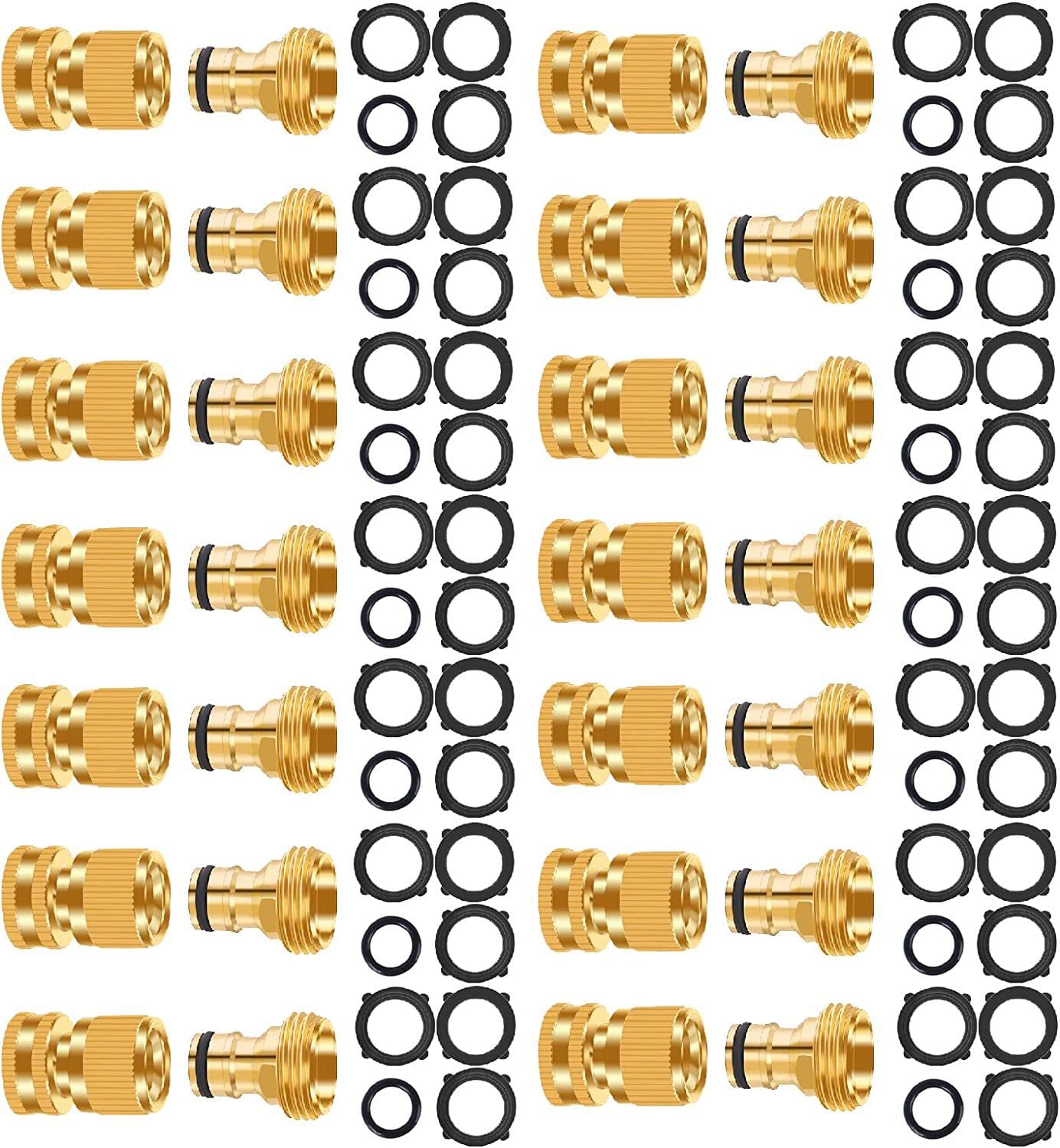 FRQNTKPA brass garden hose quick connector with sturdy brass body for durable connections