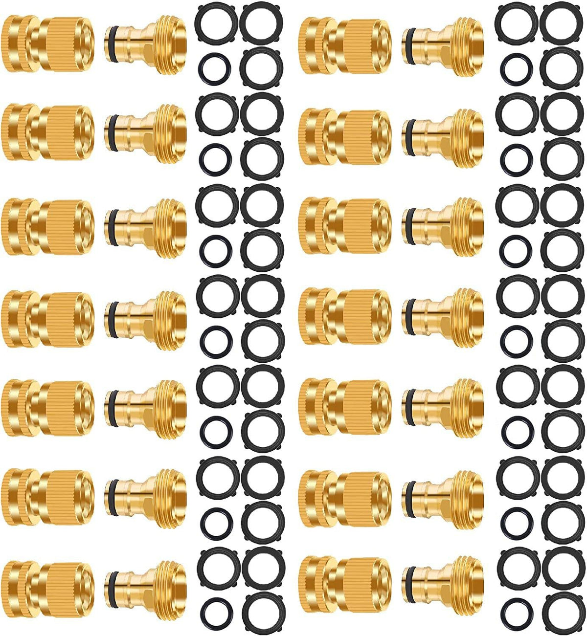 FRQNTKPA brass garden hose quick connector with sturdy brass body for durable connections