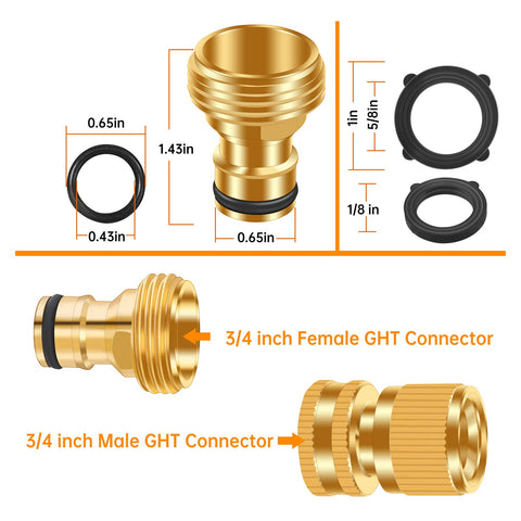 FRQNTKPA 3-4in GHT thread connector ready for universal hose attachment.