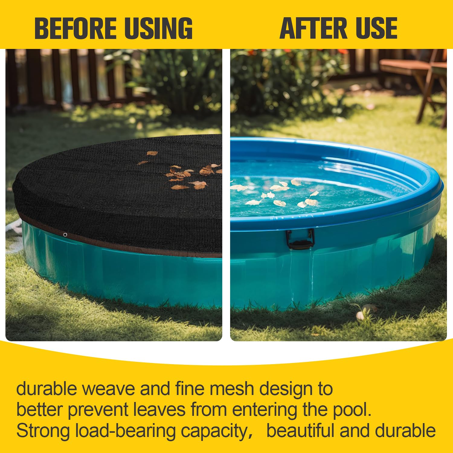 frtzal pool leaf net edge grommets every 2 ft enable simple tie-down.