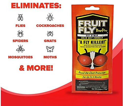 Fruit Fly BarPro strip near bathroom sink quietly works without mess.
