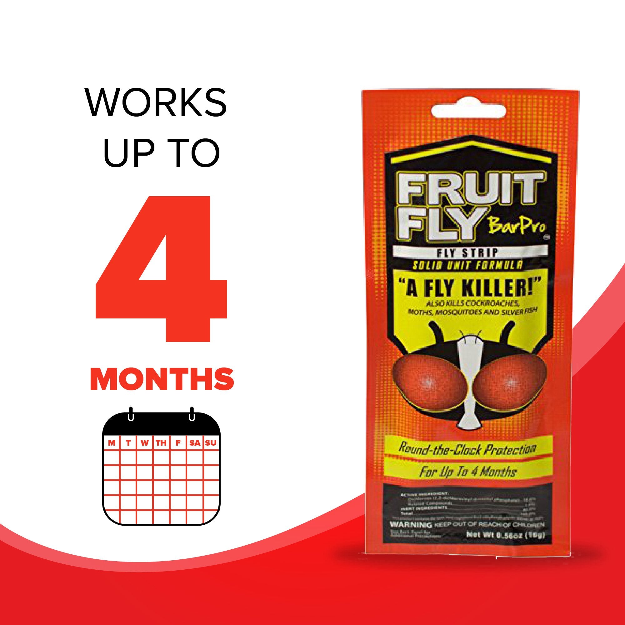 Fruit Fly BarPro strip emits odorless vapor for pest control without mess